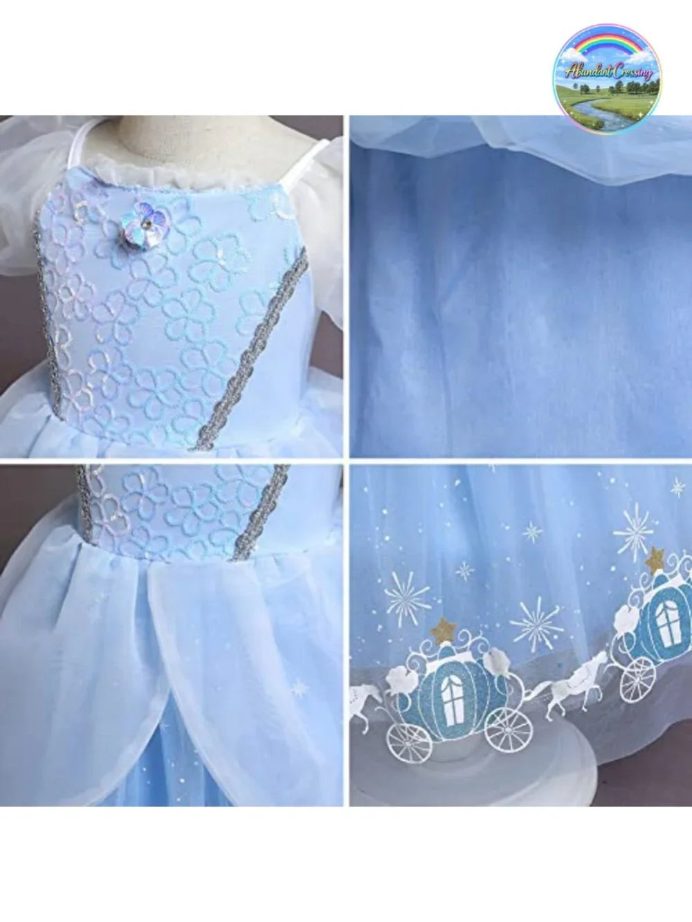 Girls Princess Dress Up Costume Butterfly Tulle Dress Accessories Cosplay